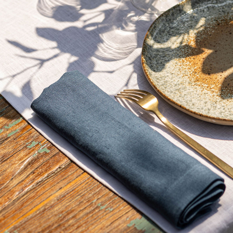 blue linen napkins
