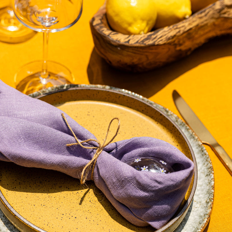 Purple lavender linen napkins Easter