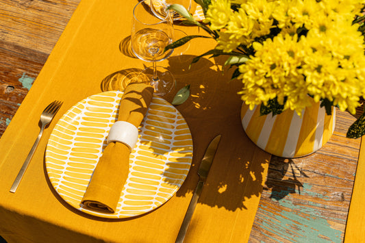 Table runner Mustard