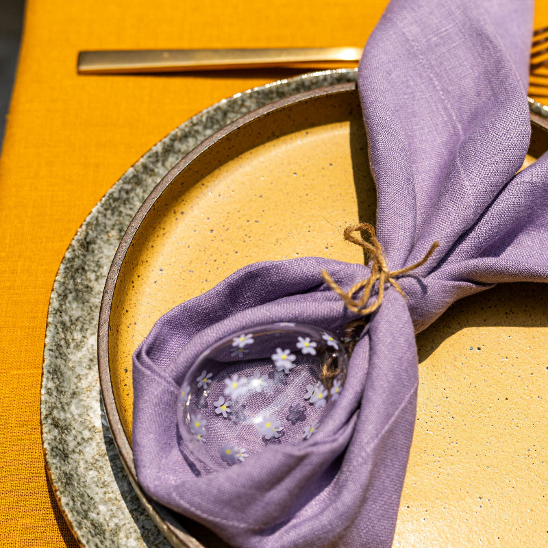 Purple lavender linen napkins Easter