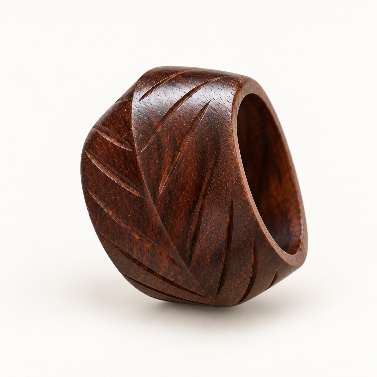 Napkin rings carved